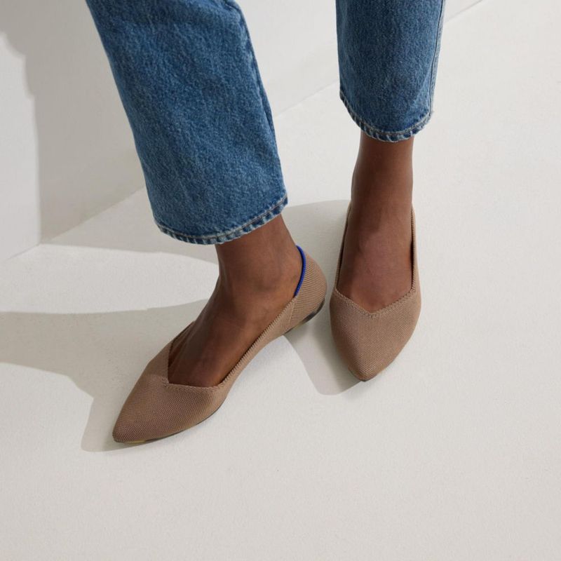 Zapatilla plana de ballet Rothy's The Point II color Portobello talla 8