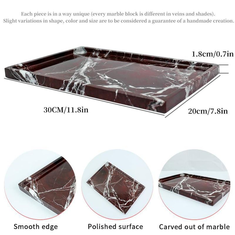 Bandeja FutureStone 30x20x15 cm Mármol 16 kg