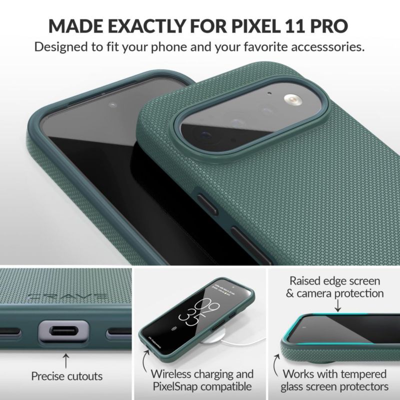 Funda Crave Dual Guard para Google Pixel 11 Pro Verde Bosque