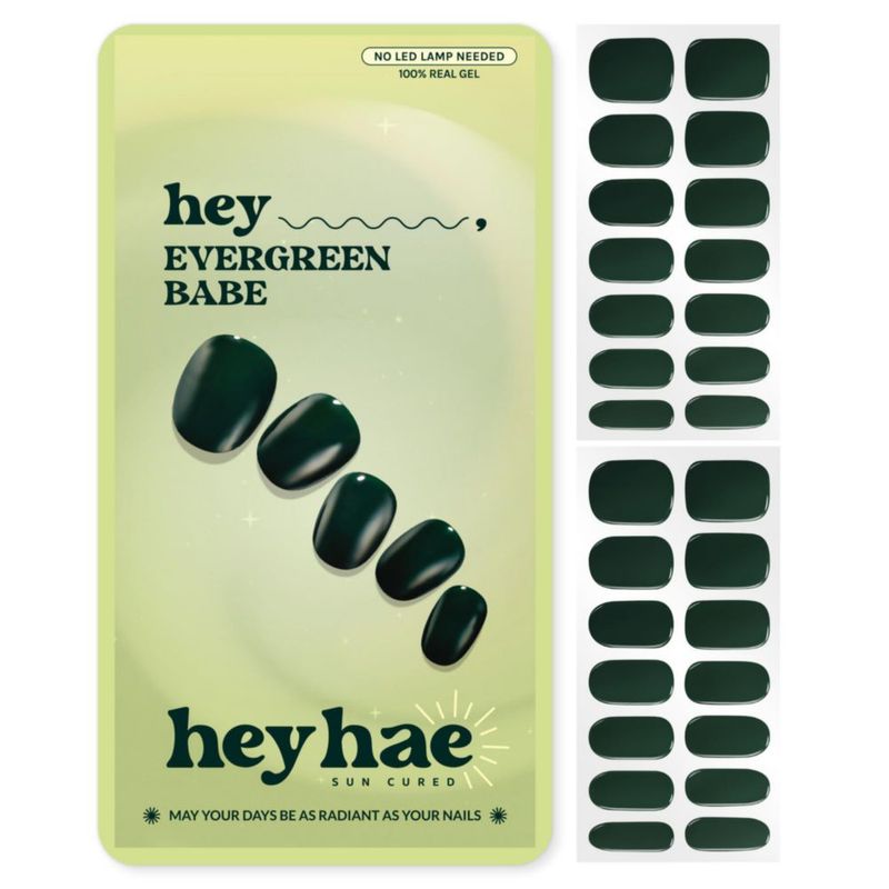 Tiras de Gel para Uñas heyhae Evergreen Babe (Pack de 28)