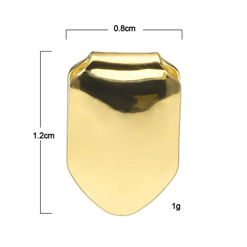 Grillz Dentales TCOTBE 2 Piezas con Baño de Oro de 14K para Dientes Superiores