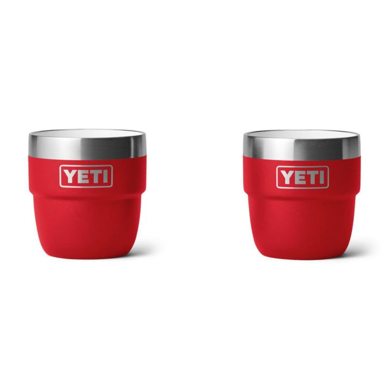 Vaso YETI Rambler apilable acero inoxidable 120 ml 2 unidades color rojo