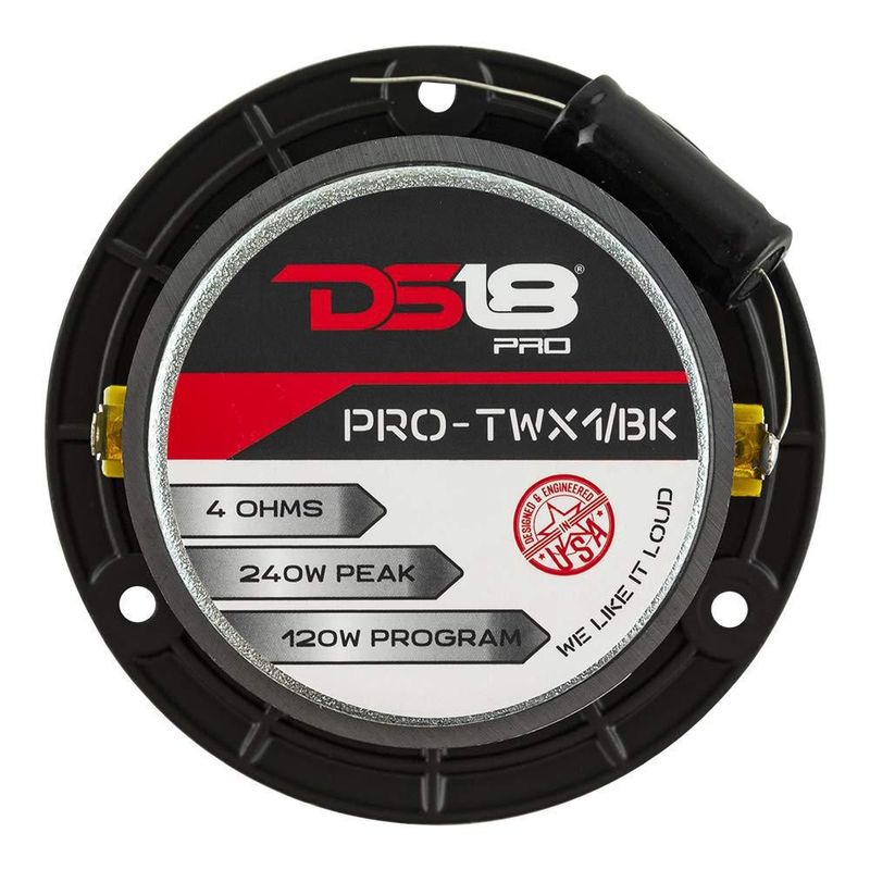Tweeter Super Bullet DS18 PRO-TWX1/BK 3.8 de aluminio 240 W