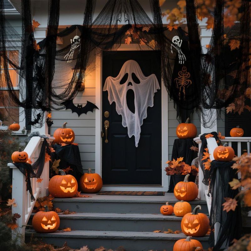 Paquete de 6 piezas de tela de gasa negra OKBA 30x72 in (76 cm x 183 cm) para decoración de Halloween