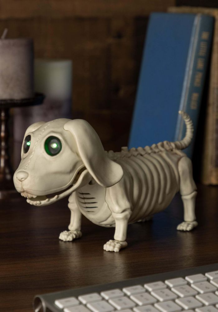 Esqueleto Animado de Perro Seasons USA 26 cm con Cola y Boca Móviles