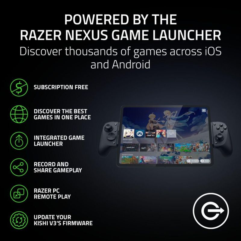 Controlador gaming Razer Kishi V3 Pro XL para iPad y Android