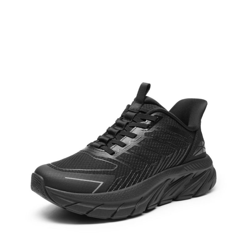 Zapatillas de caminar ALLSWIFIT talla 7.5 negras Slip-On