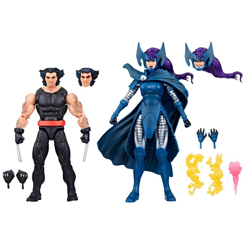 Figura de acción Marvel Legends Wolverine y Psylocke 15 cm