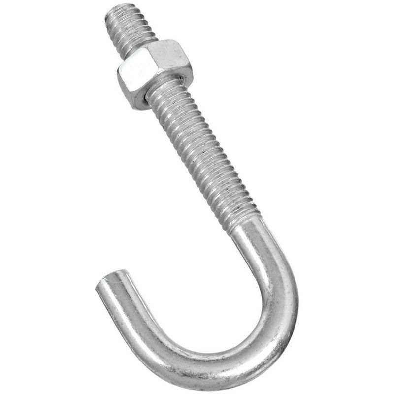 J Bolts National Hardware N232-918 2195 zinc 8 mm x 76 cm
