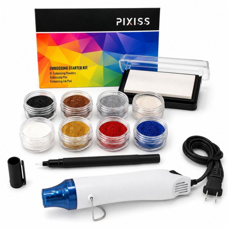 Kit de Estampado en Relieve Pixiss Bundle 8 × 10 ml 110 V