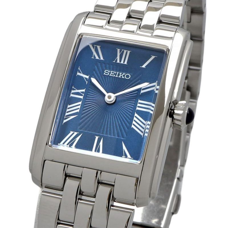 Reloj SEIKO SWR085P1 con esfera azul y acero inoxidable resistencia al agua de 50 m