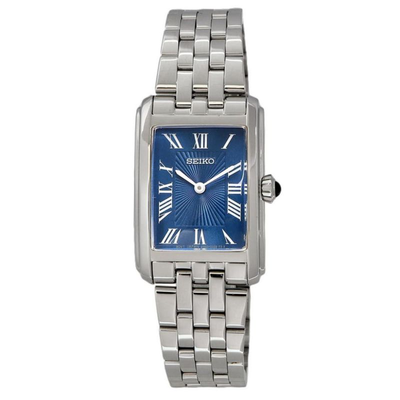 Reloj SEIKO SWR085P1 con esfera azul y acero inoxidable resistencia al agua de 50 m