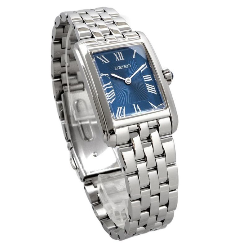 Reloj SEIKO SWR085P1 con esfera azul y acero inoxidable resistencia al agua de 50 m