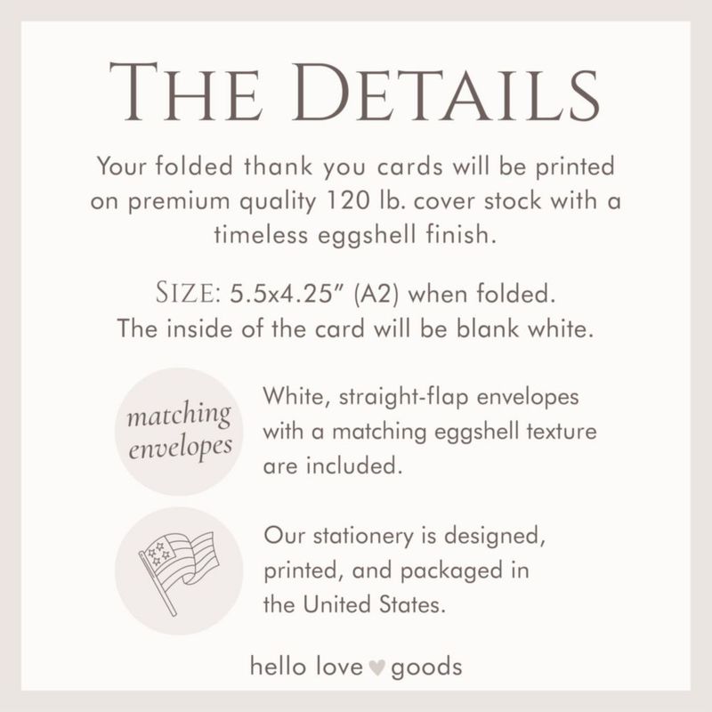 Tarjeta de agradecimiento Hello Love Goods floral rosa y púrpura