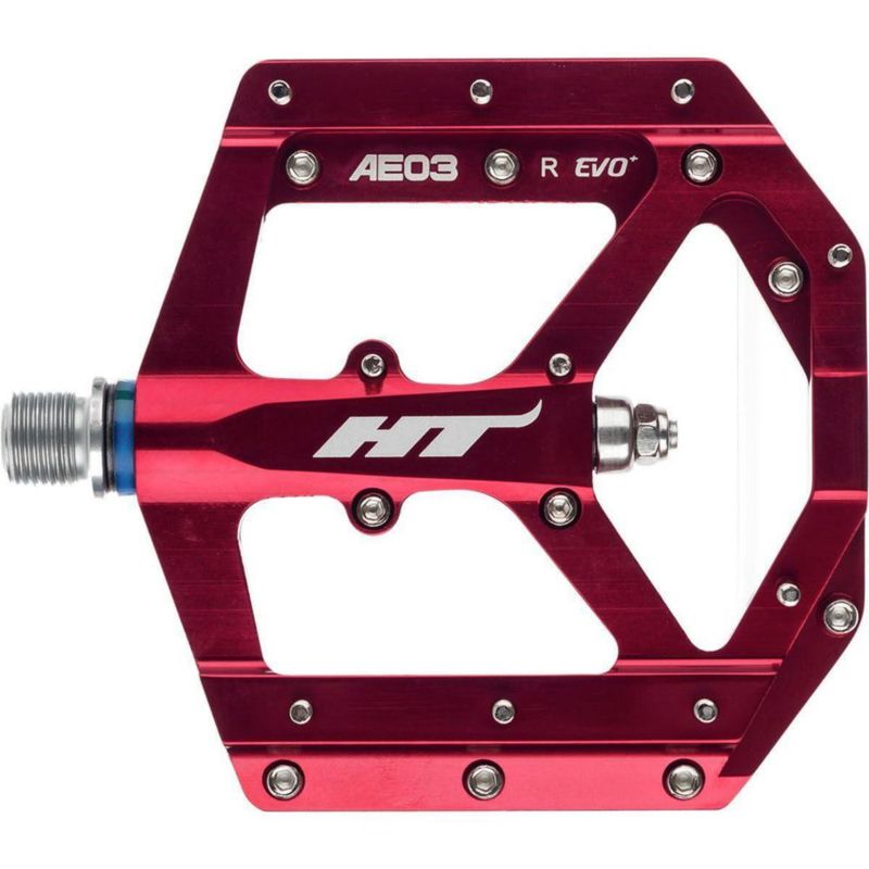 Pedal de bicicleta HT AE03 Evo rojo 102 × 96 × 11 mm 352 g