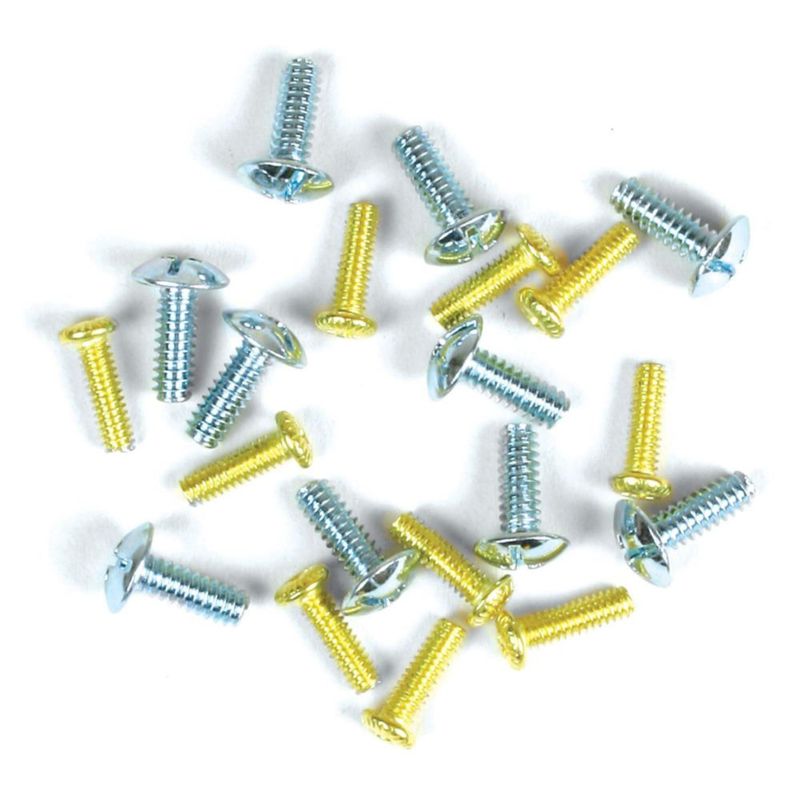 Tornillos para ventilador Jandorf 60302 pequeños latón/plata 20 unidades