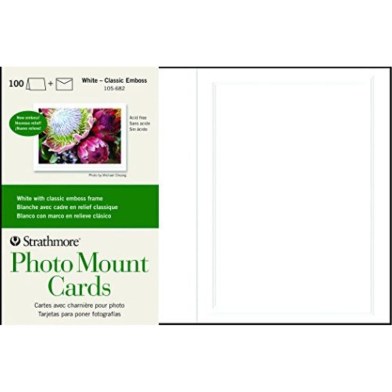 Tarjetas de Montaje Fotográfico Strathmore Pack de 100 (5 × 7 cm)