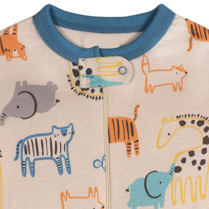 Pijamas Onesies Brand 18 meses – Pack de 3 de algodón con diseño safari