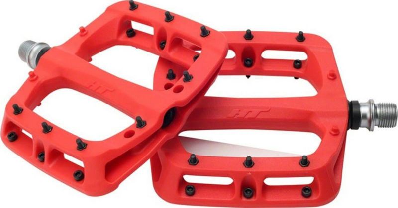 Pedales HT PA03A de Nylon Reforzado Rojo 107 × 105 × 18 mm