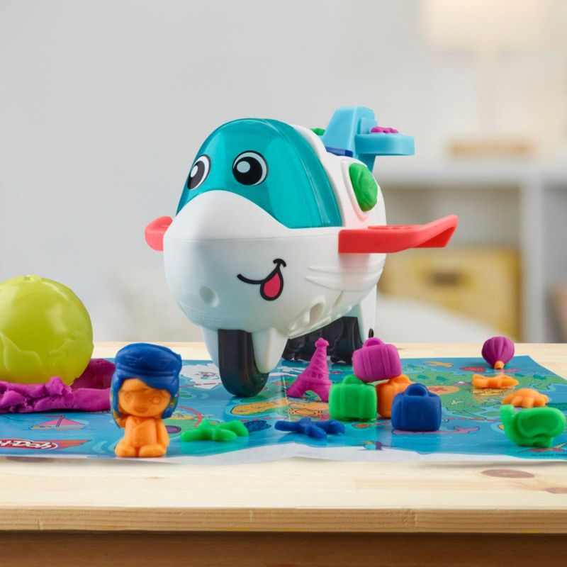 Set de inicio Play-Doh Airplane Explorer con jet y mapa mundial