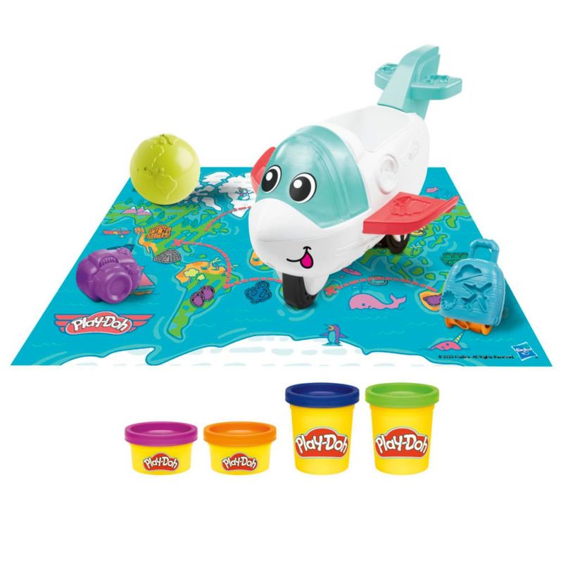 Set de inicio Play-Doh Airplane Explorer con jet y mapa mundial