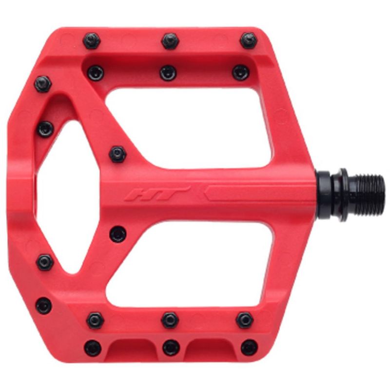 Pedal de bicicleta HT PA32A de plataforma rojo 101x100x19 mm