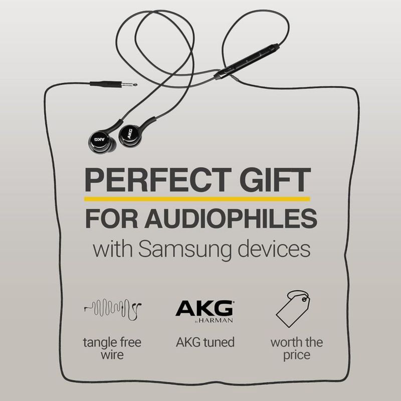 Auriculares Samsung AKG estéreo de 35 mm con micrófono color negro