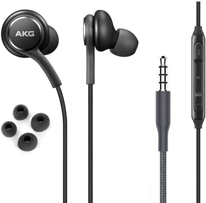 Auriculares Samsung AKG estéreo de 35 mm con micrófono color negro