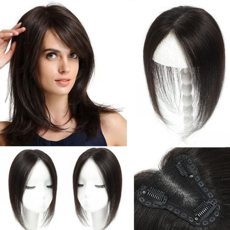 Aimeolyn Tapa de Cabello 30 cm de Cabello Humano sin Flequillo