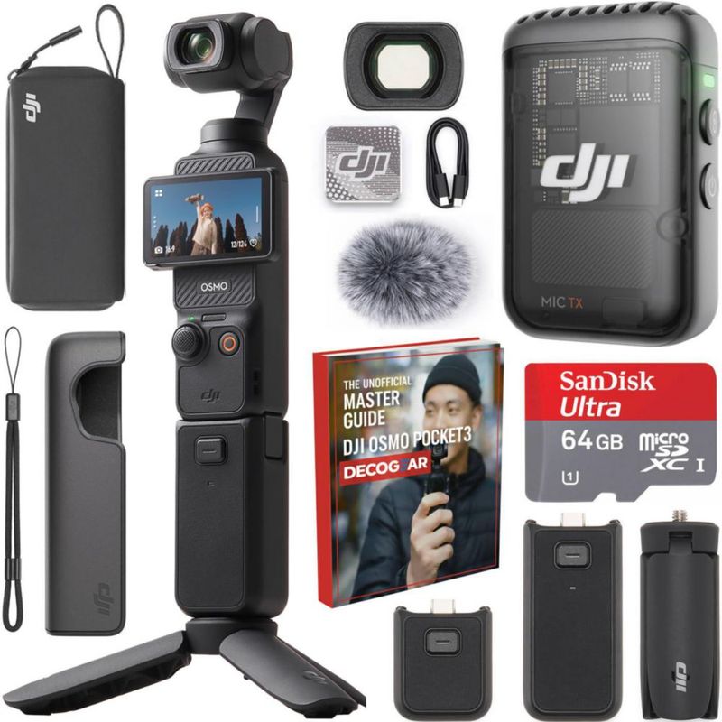 Cámara de video DJI Osmo Pocket 3 Combo Creator con micrófono