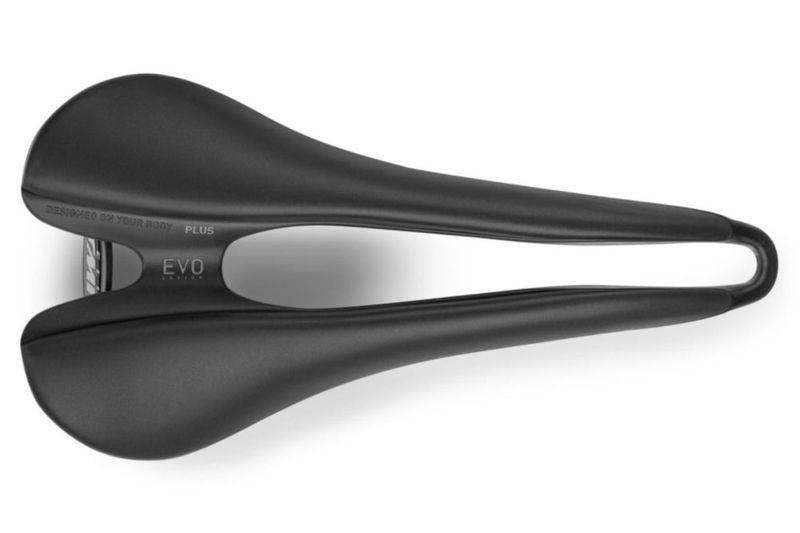 Sillín SMP Evo Plus 140 mm con rieles de carbono negro
