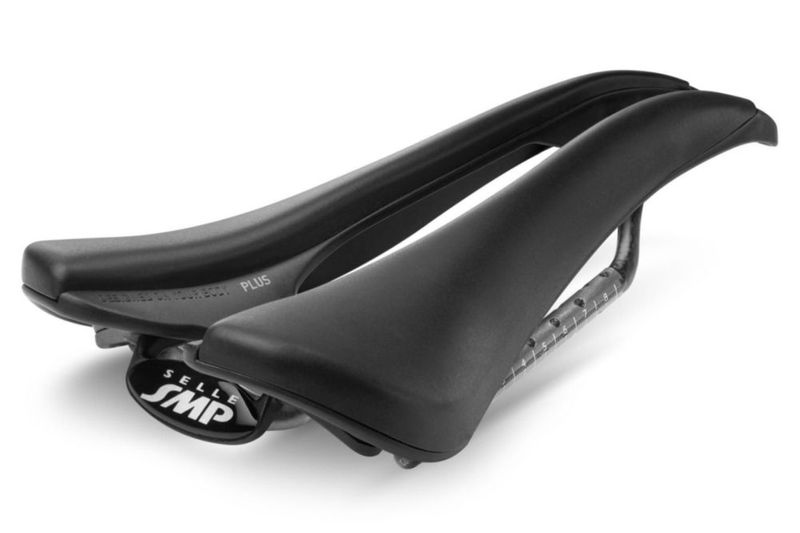 Sillín SMP Evo Plus 140 mm con rieles de carbono negro