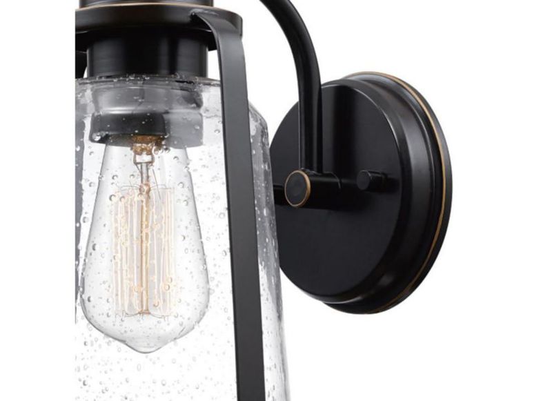 Lámpara de pared Globe Roth bronce frotado con aceite 1 luz