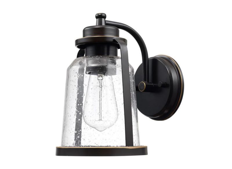 Lámpara de pared Globe Roth bronce frotado con aceite 1 luz