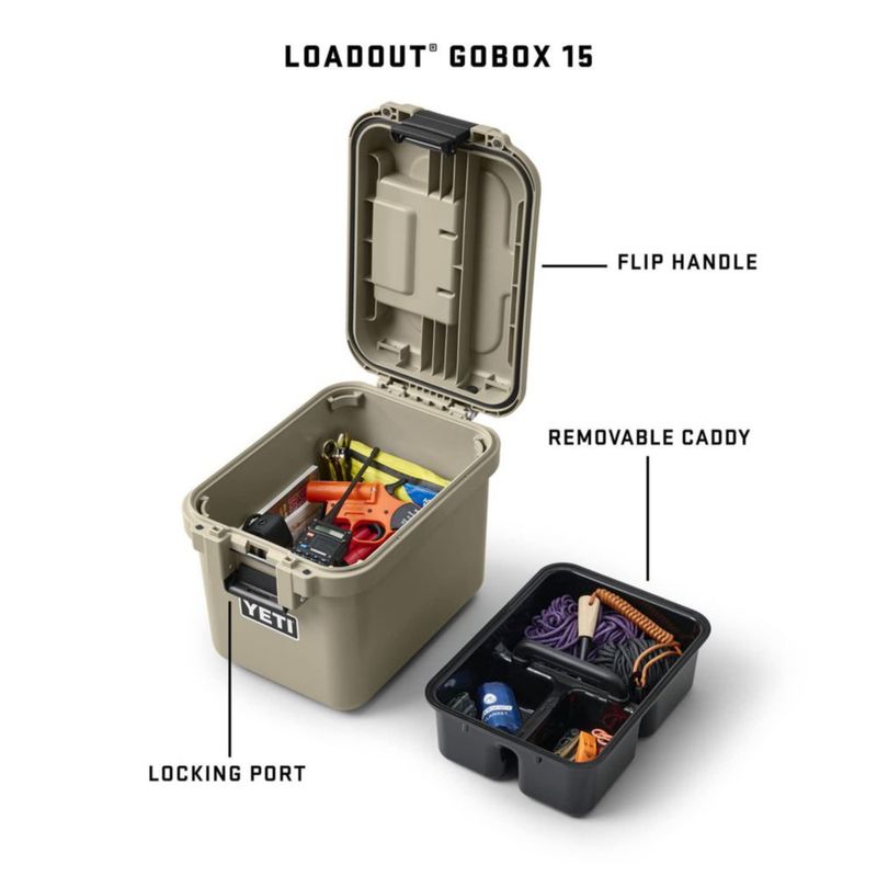 Maletín de carga impermeable YETI LoadOut 15 GoBox Divided