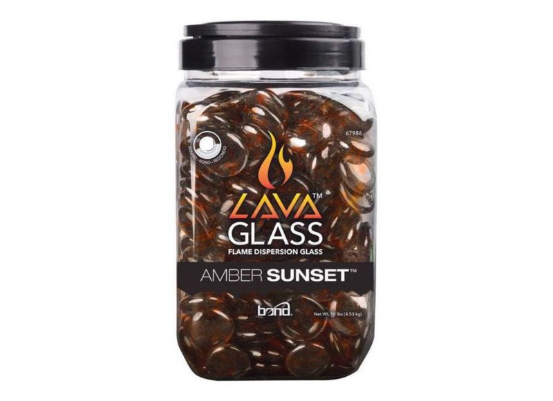 Vidrio para fuego de exterior Bond 45 kg Amber Sunset Ø066‑074 in