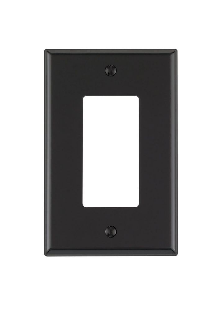Placa de pared Leviton PJ26-E 1-Gang Midway Black