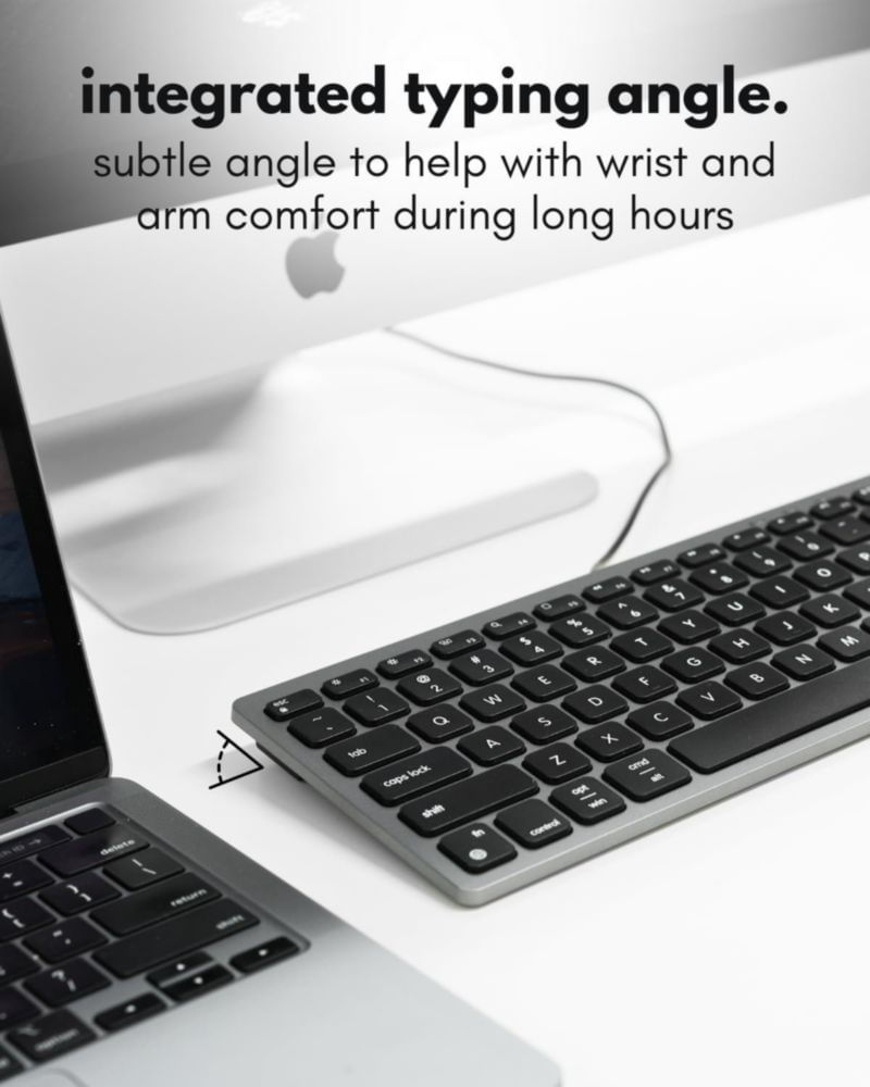 Teclado Macally de 78 teclas USB‑C/A gris espacial