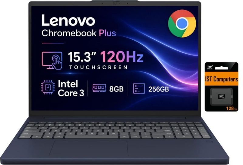 Chromebook Lenovo 153" 120 Hz Intel Core 3 256 GB