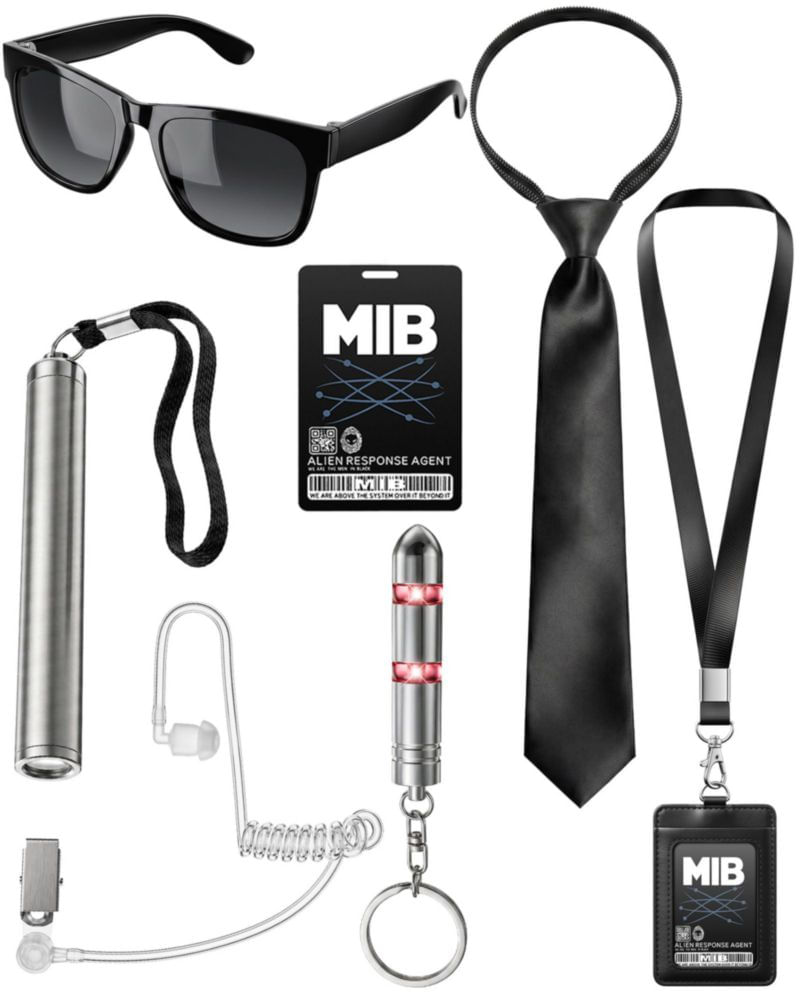 Set de Accesorios para Disfraz de Agente Secreto Lizgoxd - Negro