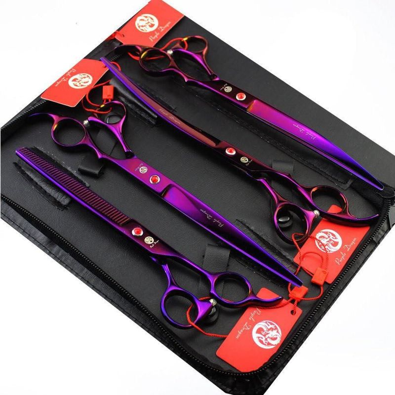 Tijeras profesionales Purple Dragon 20 cm color púrpura