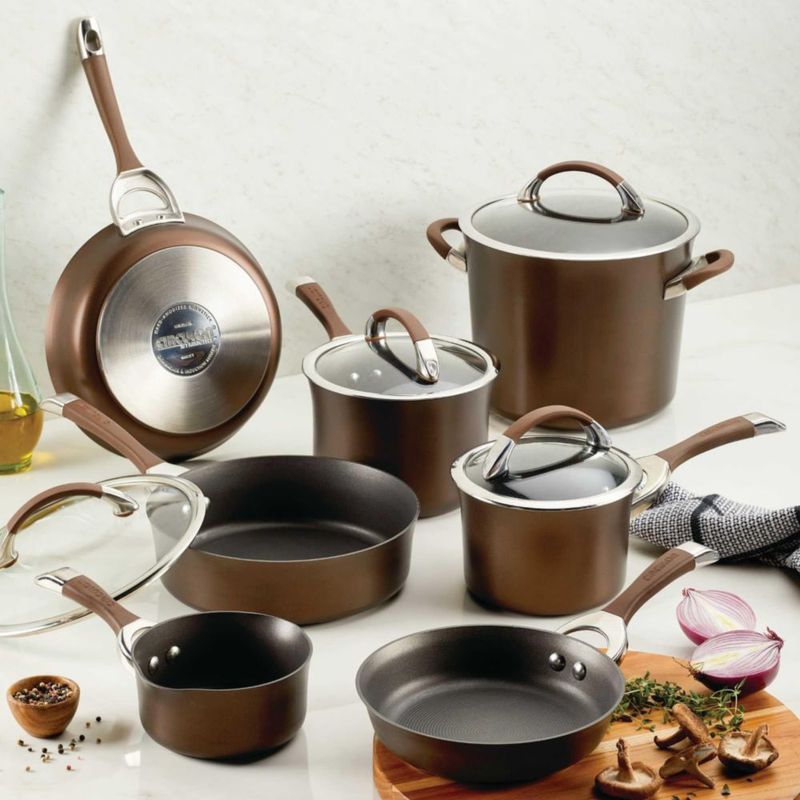 Juego de utensilios de cocina Circulon Symmetry anodizado duro antiadherente 11 piezas