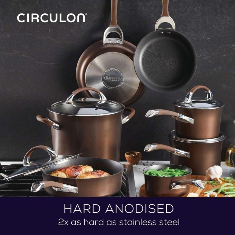 Juego de utensilios de cocina Circulon Symmetry anodizado duro antiadherente 11 piezas