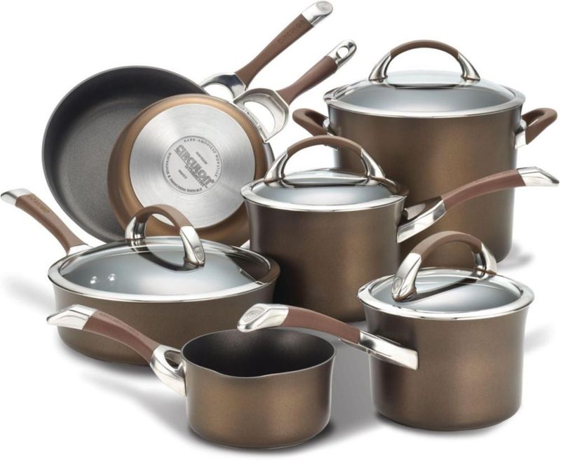 Juego de utensilios de cocina Circulon Symmetry anodizado duro antiadherente 11 piezas