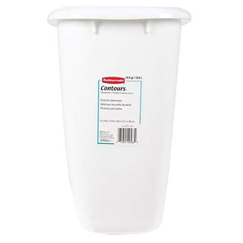 Cubo de basura Rubbermaid 144 L blanco para tocador