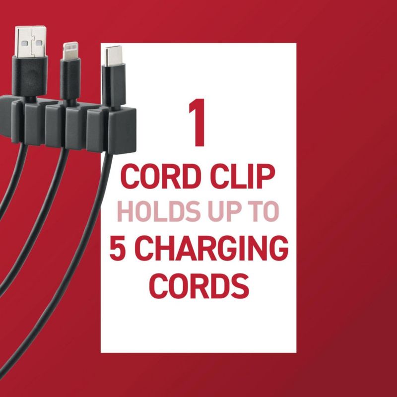 Organizador de clips para cables Command – 4 clips 8 tiras negro