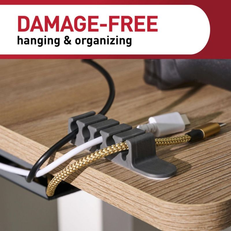 Organizador de clips para cables Command – 4 clips 8 tiras negro