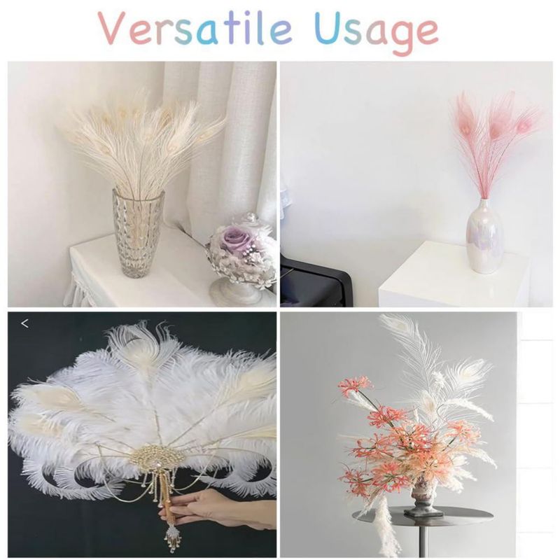 Plumas de pavo real LONDGEN púrpura 25‑30 cm (paquete de 10)