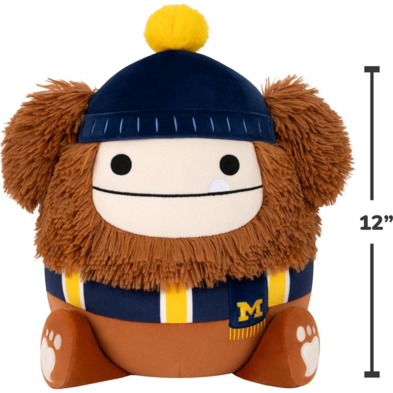 Peluche Squishmallows Benny Bigfoot 30 cm Universidad de Michigan