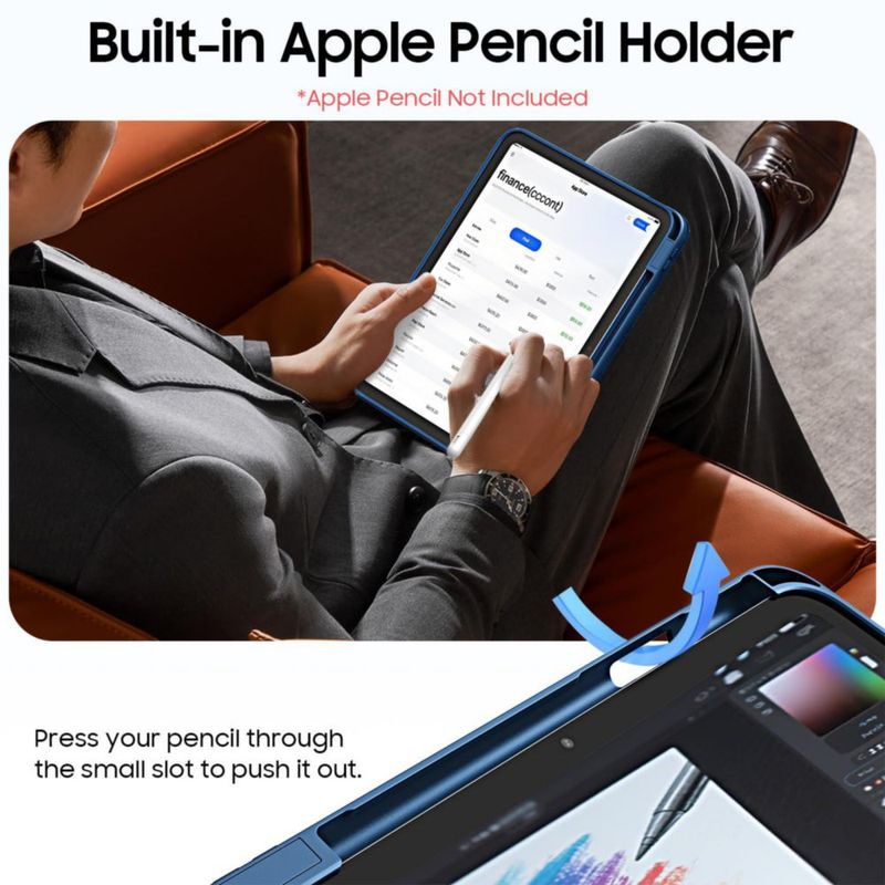 Funda FINTIE Rotativa 11"/109" con Soporte para Apple Pencil